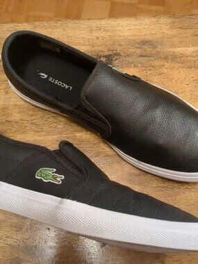 Lacoste Leather Black Slip-on - Size 9.5 EU 42.5